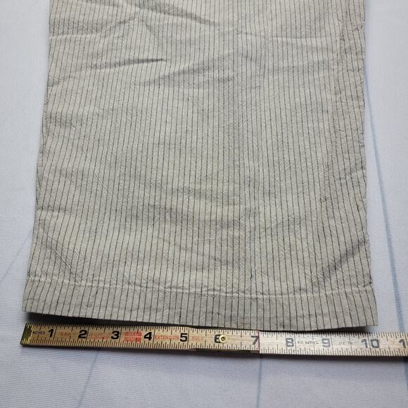 Christopher & Banks Linen Blend Striped Cropped Wide Leg Pants Women's Size XL - Picture 9 of 10